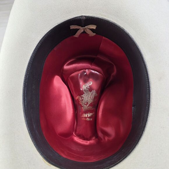 Lariat Western 5X 5 XXXXX Beaver Quality Cowboy Hat Feather Band Size 7 1/4 - Picture 9 of 12